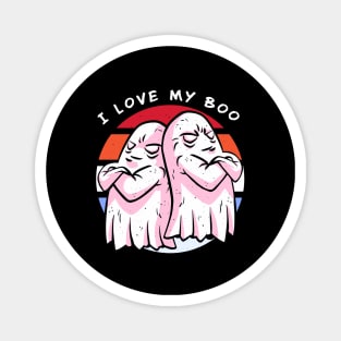 I Love My Boo Halloween Design Magnet